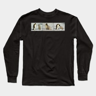 "Feed Me Mum" - Emperor Penguins, Antarctica Long Sleeve T-Shirt